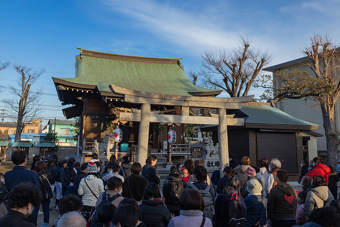 Setsubun Festival at a Shinto Shrine Ichikawa City, Chiba Prefecture