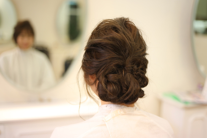 Back view of a woman Beauty Parlor Image