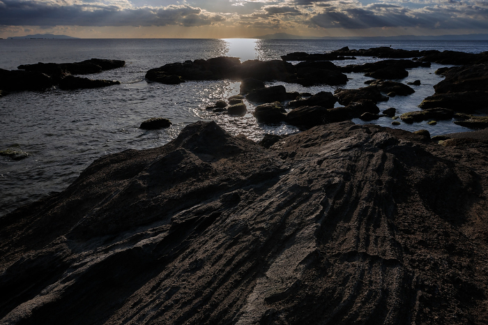 Izu Peninsula seen from the rocks