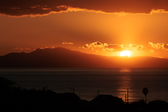 Sunset over Izu Peninsula
