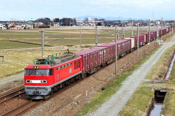 JR Freight] Diesel EF510 - ECO-POWER Red Thunder (Hokuriku Main Line: Kaga-Kasama - Mikawa)