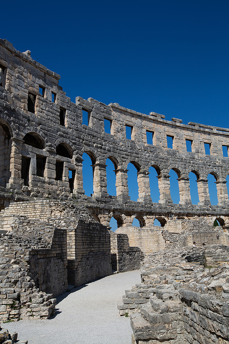 Pula Arena, Roman Amphitheater, Constructed 27 BC   AD 68, Pula, Croatia Pula Arena, Roman Amphitheater, constructed between 27 BC and 68 AD, Pula, Croatia, Europe, by Richard Maschmeyer