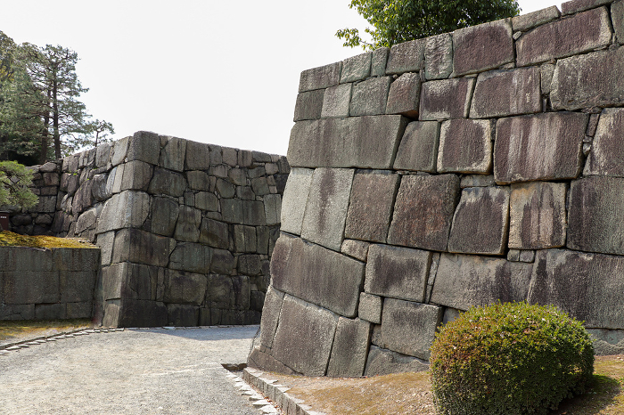 Remaining stone walls at Nijo Castle, Kyoto