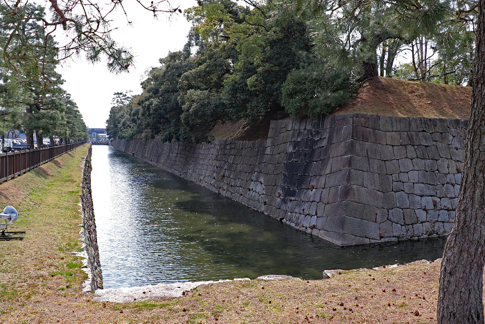 Outer moat and stone wall of Nijo Castle, Kyoto