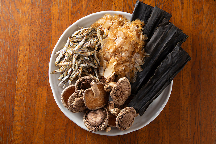 Ingredients for Japanese soup stock