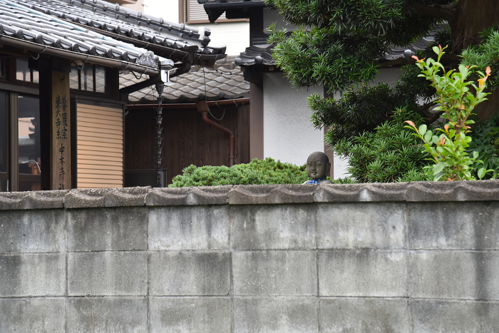 Block wall of Japanese-style architecture