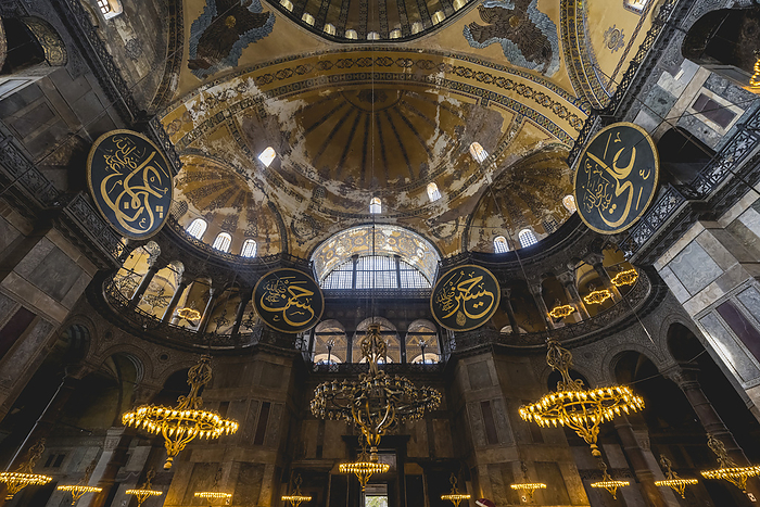 Hagia Sophia Grand Mosque interior; Istanbul, Turkey, by Dosfotos / Design Pics