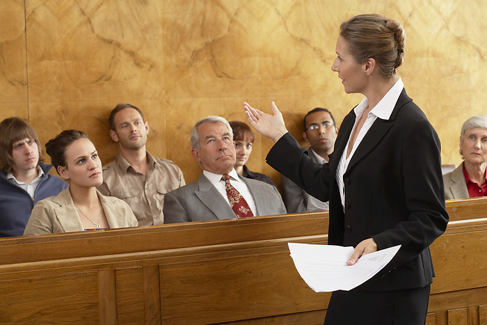 Lawyer Talking to Jury, by Masterfile / Design Pics
