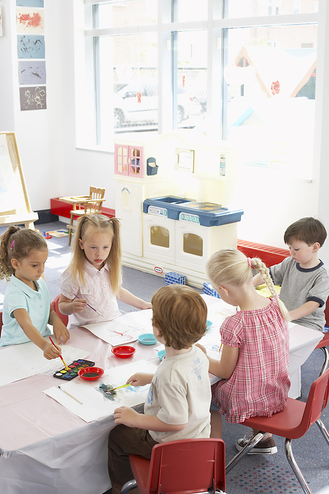 Children Painting at Daycare, by Masterfile / Design Pics