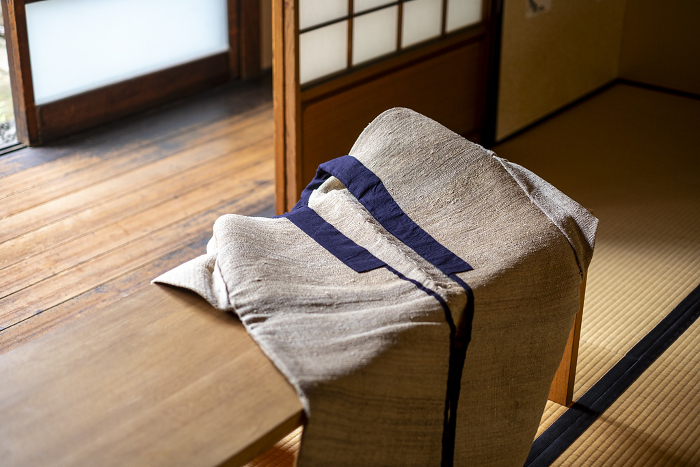 Japanese-style room with kimonos from the Edo period