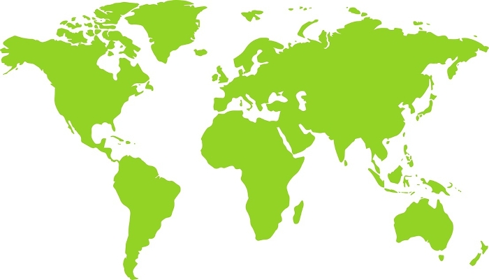 World Map Green