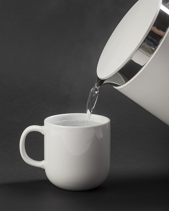 Electric kettle pouring water cup, by Oleksandr Latkun