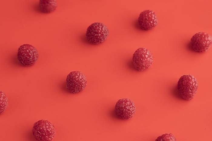 High angle scattered raspberries, by Oleksandr Latkun