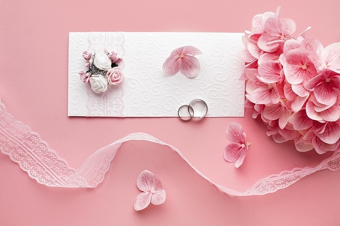 Petals luxury wedding stationery top view, by Oleksandr Latkun
