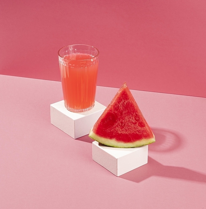 High angle watermelon juice slice, by Oleksandr Latkun