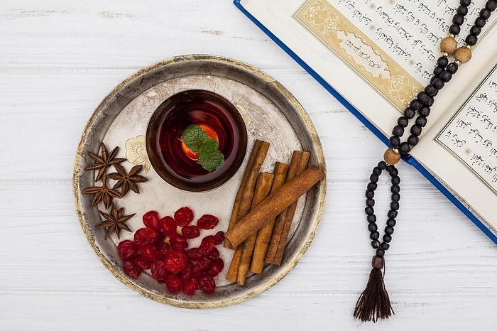 Tea cup with cinnamon quran table, by Oleksandr Latkun