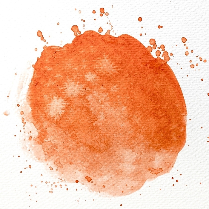 Watercolor orange brush stroke, by Oleksandr Latkun