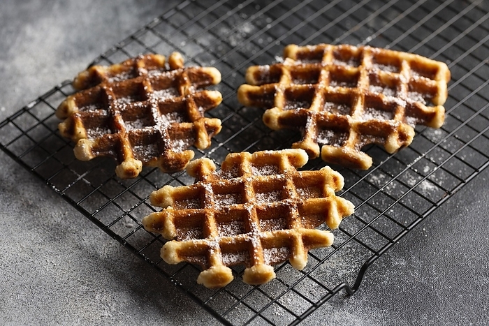 Close up belgian waffles, by Oleksandr Latkun