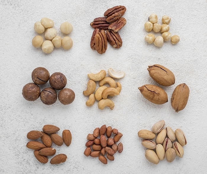 Different kinds nuts piles, by Oleksandr Latkun