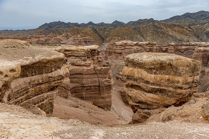 Charyn sandstone canyon, Tian shan mountains, Kazakhstan, Asia, by Michael Runkel