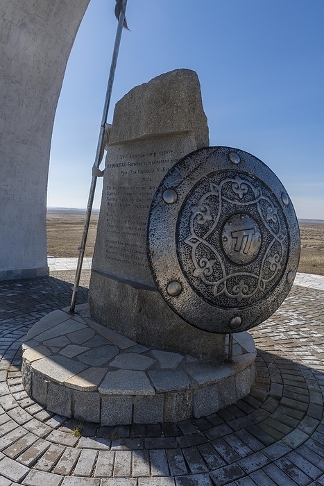 Mongol monument in the steppe of eastern Kazakhstan, by Michael Runkel