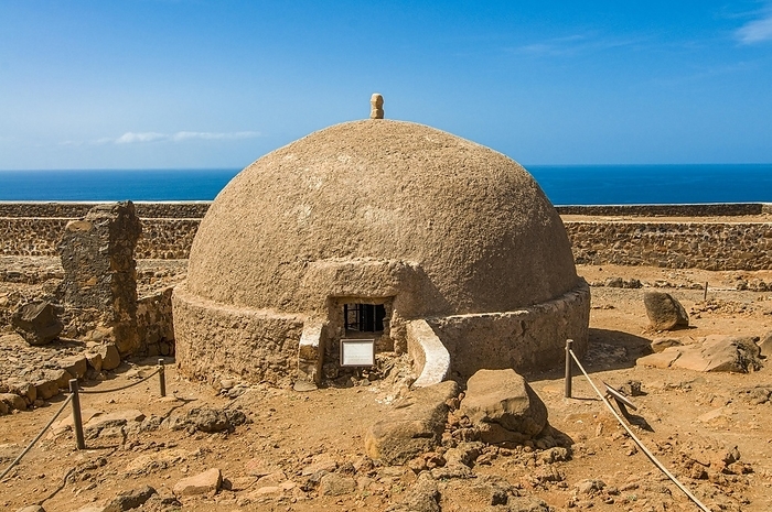 Fortress in dry landscape. Ciudad Velha. Cidade Velha. Santiago. Cabo Verde. Africa, by Michael Runkel