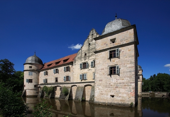 Mitwitz moated castle, Kronach district, Franconian Forest, Upper Franconia, Bavaria, Germany (date of photograph may differ), by Sunny Celeste