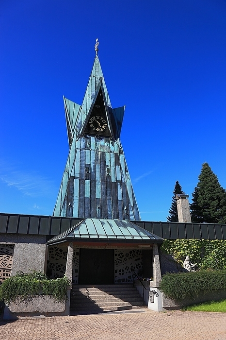Cathedral of the Franconian Forest, St. Laurentius Church at Buchbach, architect Gerhard Mantke, Steinbach am Wald municipality, Kronach district, Upper Franconia, Bavaria, Germany, Europe, by Sunny Celeste