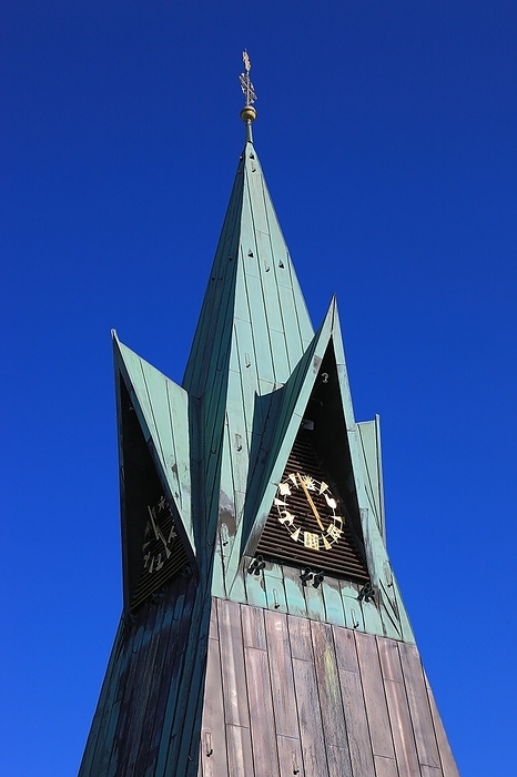 Cathedral of the Franconian Forest, St. Laurentius Church at Buchbach, architect Gerhard Mantke, Steinbach am Wald municipality, Kronach district, Upper Franconia, Bavaria, Germany, Europe, by Sunny Celeste