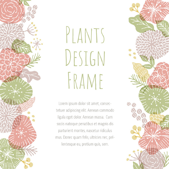 Floral and plant design frame