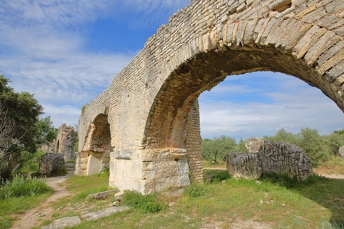 France Roman antique Aqueduc de Barbegal, aqueduct, Fontvieille, Alpilles, Bouches du Rh ne, Provence, France, Europe, by Gerald Abele