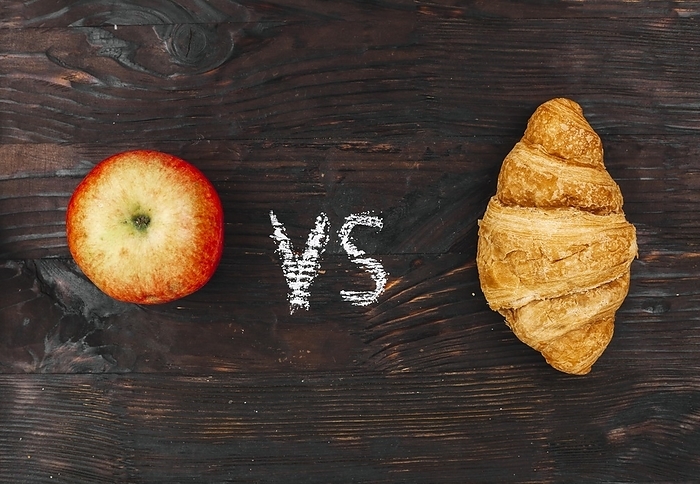 Apple vs croissant, by Oleksandr Latkun