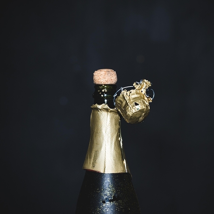 Opening bottle champagne, by Oleksandr Latkun