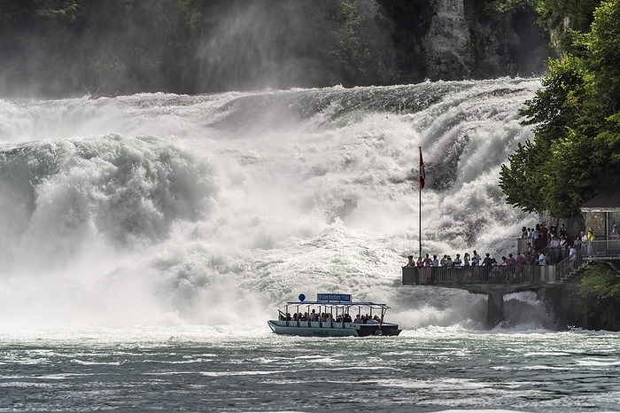 Switzerland Waterfall Rhine Falls near Neuhausen am Rheinfall, Switzerland, Europe, by Peter Schickert