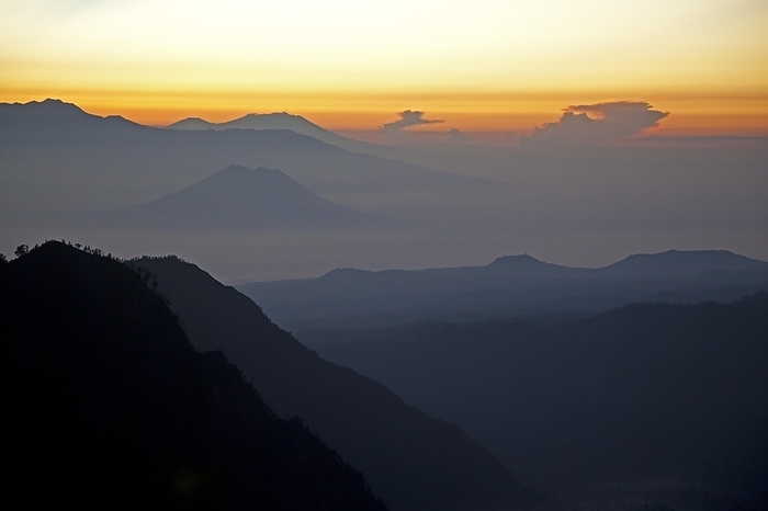 Indonesia Sunrise seen from Mount Bromo, Gunung Bromo, active volcano and part of the Tengger massif, East Java, Indonesia, Asia, by alimdi   Arterra   Marica van der Meer