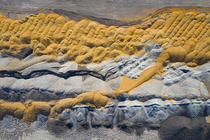Aerial view over exploited and devastated landscape of the Nochten opencast pit, lignite mine near Weißwasser, Weisswasser, Saxony, Eastern Germany, by alimdi / Arterra / Sven Erik Arndt