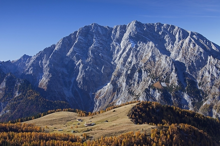 Germany Gotzenalm and Mount Watzmann in the Berchtesgadener Alpen in autumn, Berchtesgaden National Park, Bavaria, Germany, Europe, by alimdi   Arterra   Sven Erik Arndt