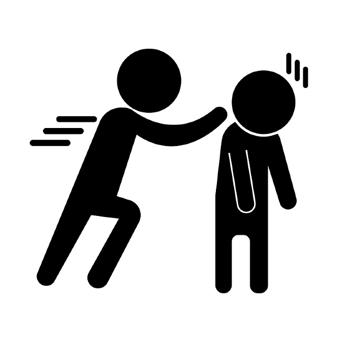 Silhouette icon of a person enforcing. Vector.