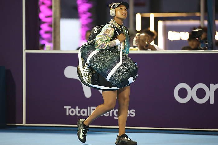 Qatar TotalEnergies Open   Day 3 DOHA, QATAR   FEBRUARY 13: Naomi Osaka of Japan arrives to play against Petra Martic in their second round match during the Qatar TotalEnergies Open, part of the Hologic WTA Tour at Khalifa International Tennis and Squash Complex on February 13, 2024 in Doha, Qatar  MB Media 