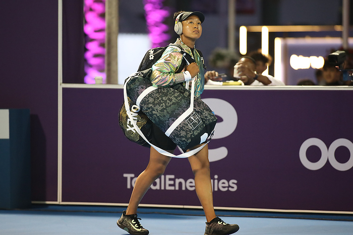 Qatar TotalEnergies Open   Day 3 DOHA, QATAR   FEBRUARY 13: Naomi Osaka of Japan  arrives to play against Petra Martic in their second round match during the Qatar TotalEnergies Open, part of the Hologic WTA Tour at Khalifa International Tennis and Squash Complex on February 13, 2024 in Doha, Qatar  MB Media 