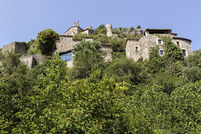 The picturesque village of Rochecolombe in the Ardeche, southern France The picturesque village of Rochecolombe in the Ardeche, southern France, by Zoonar Harald Biebel