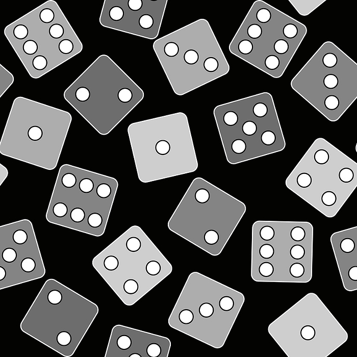 seamless pattern dice seamless pattern dice, by Zoonar angeta