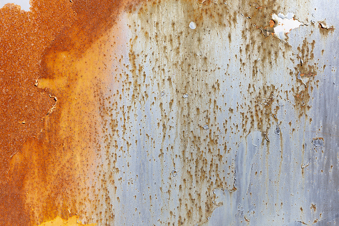 Rusty metal with chipped paint as background Rusty metal with chipped paint as background, by Zoonar Harald Biebel