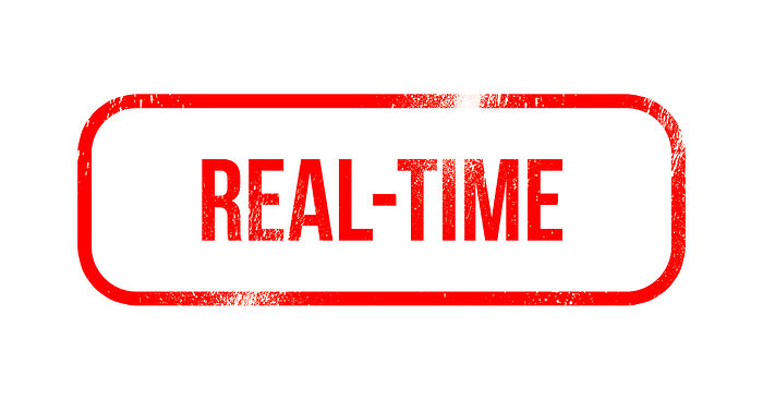 Real time   red grunge rubber, stamp Real time   red grunge rubber, stamp, by Zoonar Markus Beck