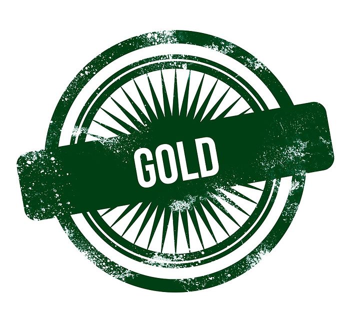 Gold   green grunge stamp Gold   green grunge stamp, by Zoonar Markus Beck