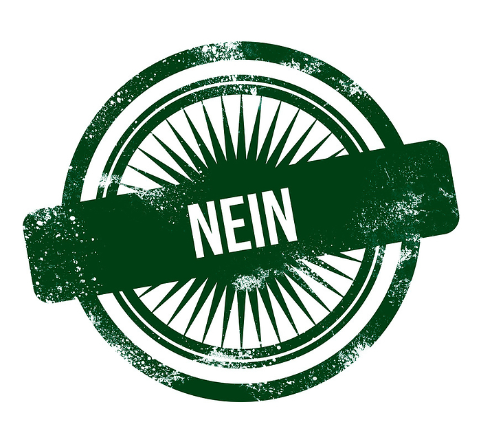 nein   green grunge stamp nein   green grunge stamp, by Zoonar Markus Beck