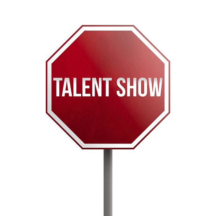 talent show   red sign isolated on white background talent show   red sign isolated on white background, by Zoonar Markus Beck