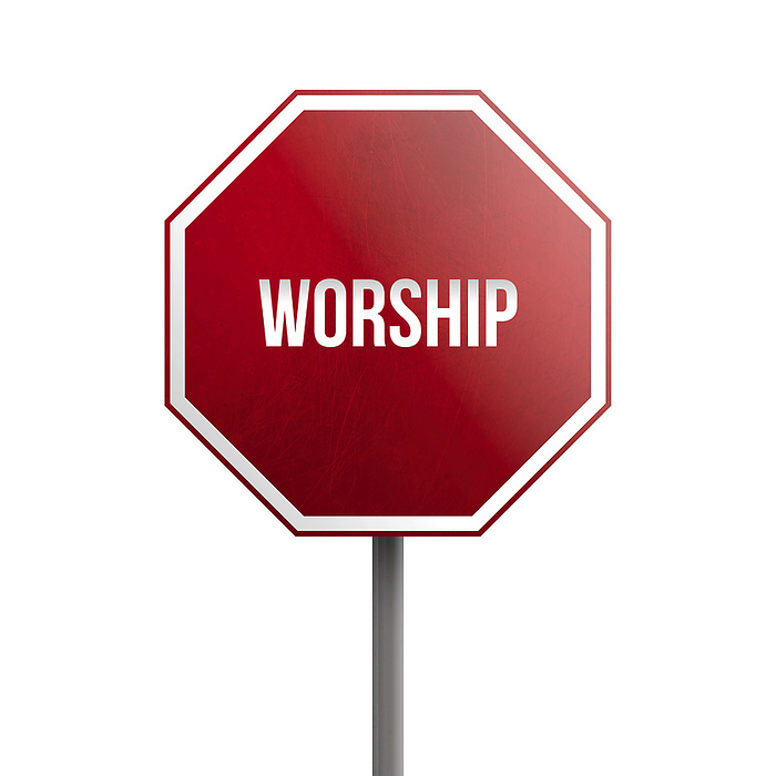 Worship   red sign isolated on white background Worship   red sign isolated on white background, by Zoonar Markus Beck