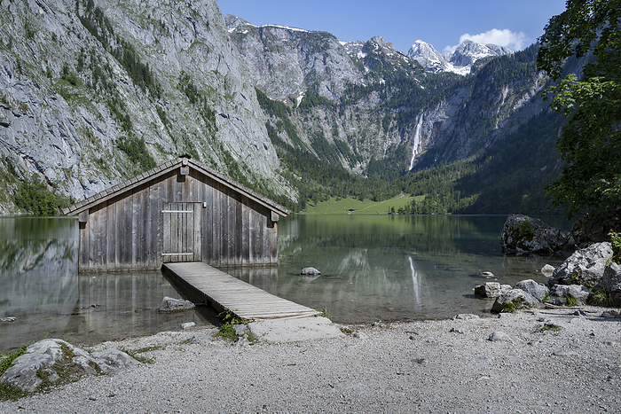 Schuppen am Obersee in Bavaria, Germany, in summer Schuppen am Obersee in Bavaria, Germany, in summer, by Zoonar Harald Biebel