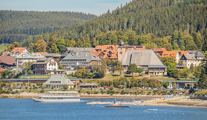 Lake and spa of the same name Schluchsee with church St. Nicholas Lake and spa of the same name Schluchsee with church St. Nicholas, by Zoonar Falke